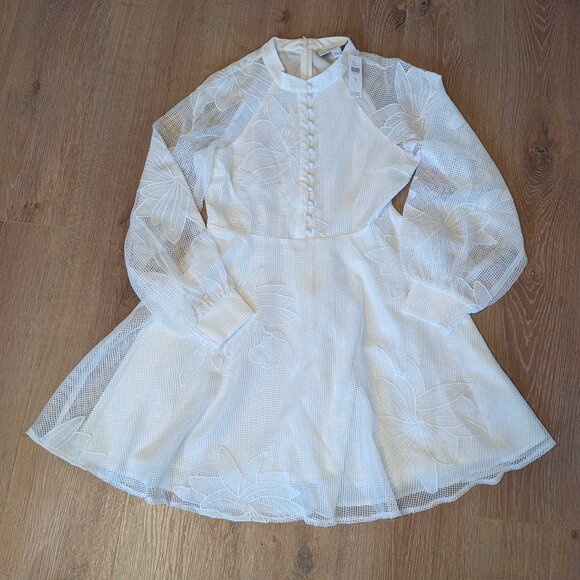 NWT S Mare Mare Sabine Embroidered Mini Dress - Picture 2 of 5